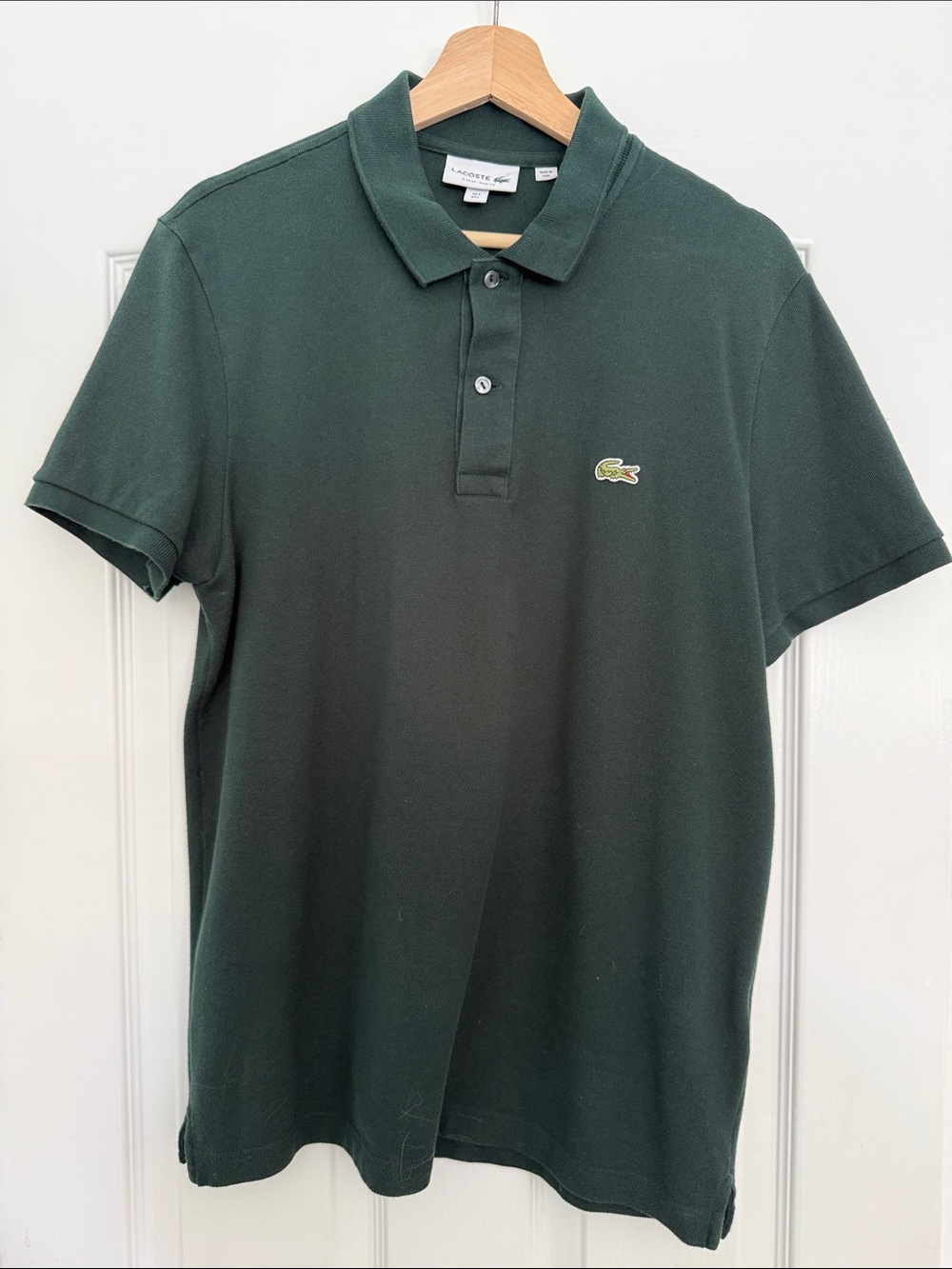 Lacoste Men's Forest Green Pique Polo Shirt